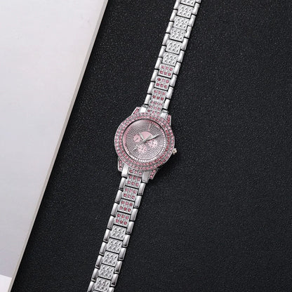 20262026 Spring Fashion Quartz Watch Accessories Set for Men and Women, Simple and Trendy Double Row Bracelet Cross Set