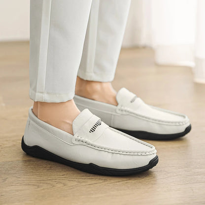 Men's Drving Shoes Soft Comfortable Slip on Office Man Formal Shoes Leather Shoes Wedding Party Casual Shoe Breath Lazy Loafers