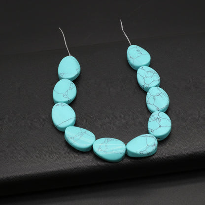 Natural Blue Turquoise Beads Faceted Natural Rose Quartzs Loose Spacer Beaded for Women DIY Jewerly Necklace Bracelet 19x14mm