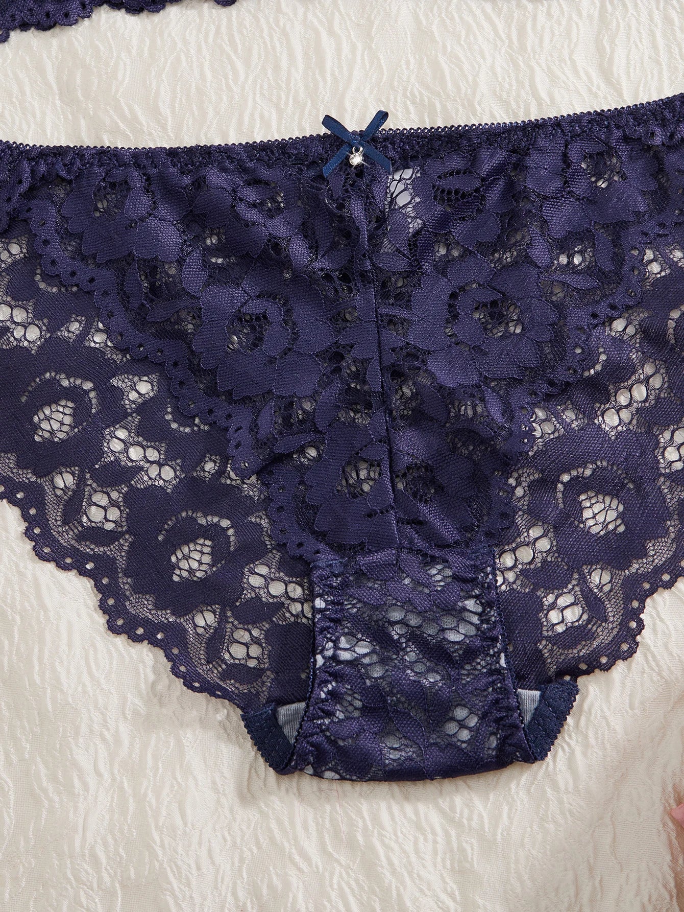 6-Piece Set Women's Underwear Set Sexy Patterned Lace Patchwork No Lining Comfortable Fitting Women's Push-Up Bra Sexy Lingerie