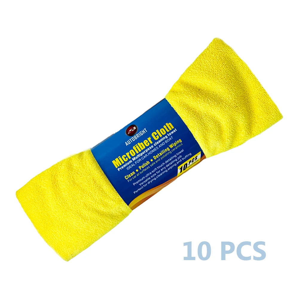 AUTOBRIGHT 40x40 cm Microfiber Cleaning Cloth 3/5/10 Pieces Pack 300gsm Soft Lint Free Super Absorbent Multi Functional Towel