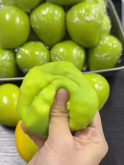 Handmade Crispy Mango Stress Ball Squeeze Toy, Color-Changing Mango Squishy Fidget Ball, ASMR Sensory Stress Relief Toy
