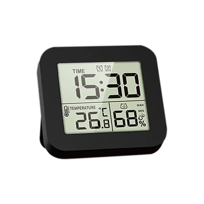 LCD Digital Alarm Clock Waterproof Bathroom Shower Timer For Cooking Shower Timer Temperature Humidity Display Hanger