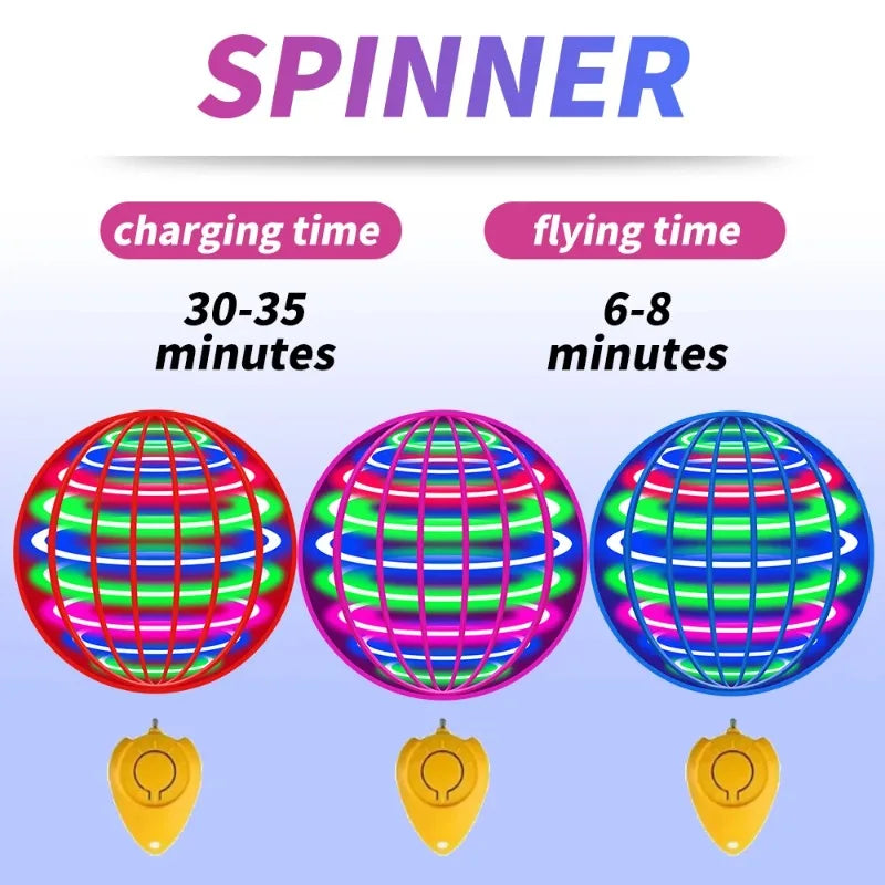2026 Hand Controlled Flying Ball Boomerang Hover Ball Flying Spinner Toy with Magic LED Lights Fidget Toys