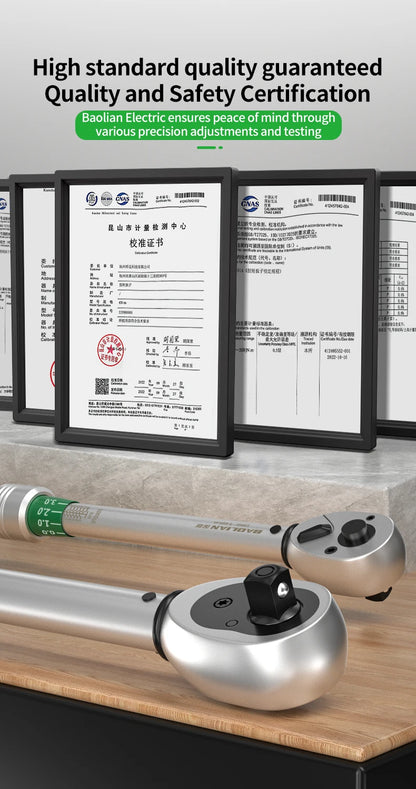 2.5-30N.m 10-120N.m 50-350N.m Torque Wrench 1/4 3/8 1/2 inch square head torque key ±3% High Accuracy Torque Wrench Professional