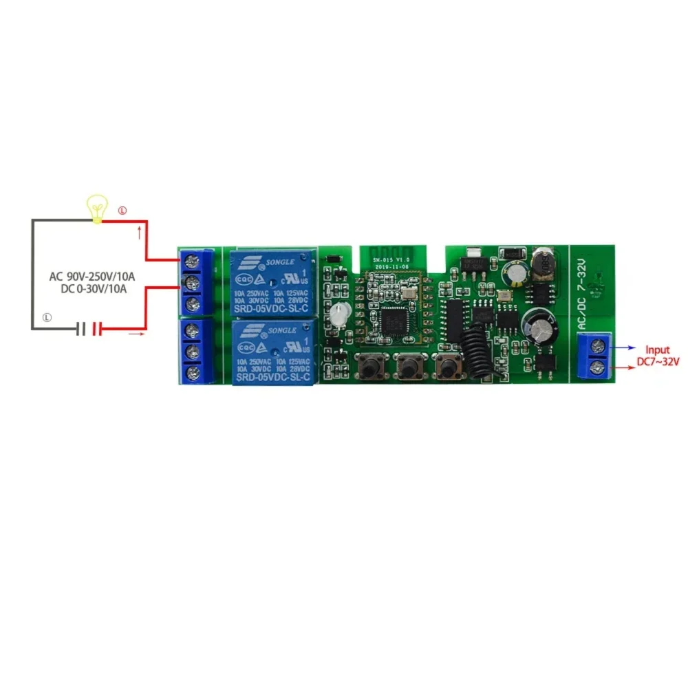 ZIGBEE Tuya eWelink Smart Home Automation Appliance Controller 1/2/4CH Switch Module for Garage Doors, Lights, Motors, Curtains