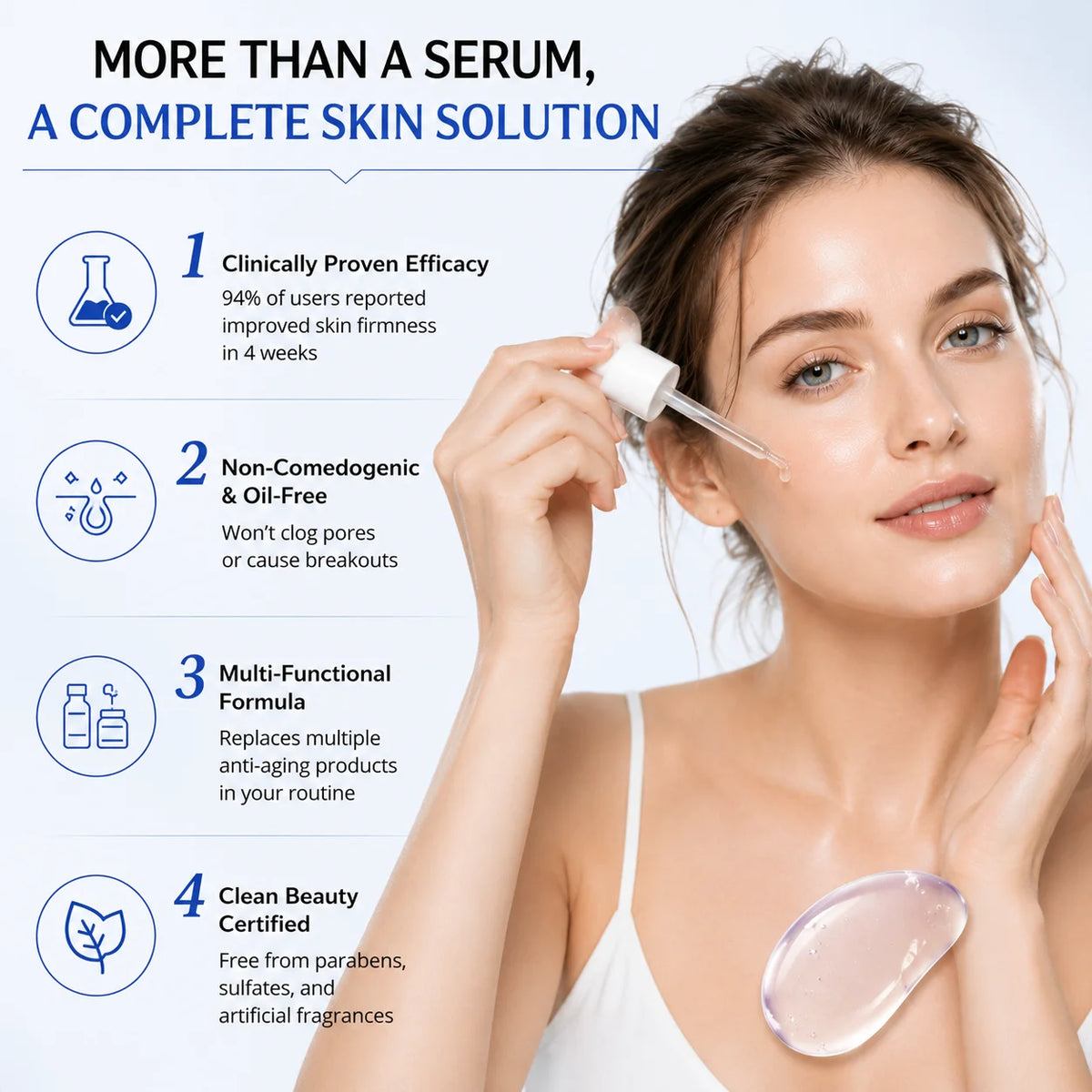 Enriched with PDRN and Copper Peptide Dual-Action Skincare Ingredients, This Product Nourishes the Skin, Improves Rough Texture,