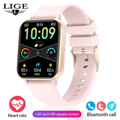 LIGE Women Smart Watch I68 Waterproof Bluetooth Call Watch for Women Smartwatch Ladies Sport Fitness Tracker Watches Men Watch