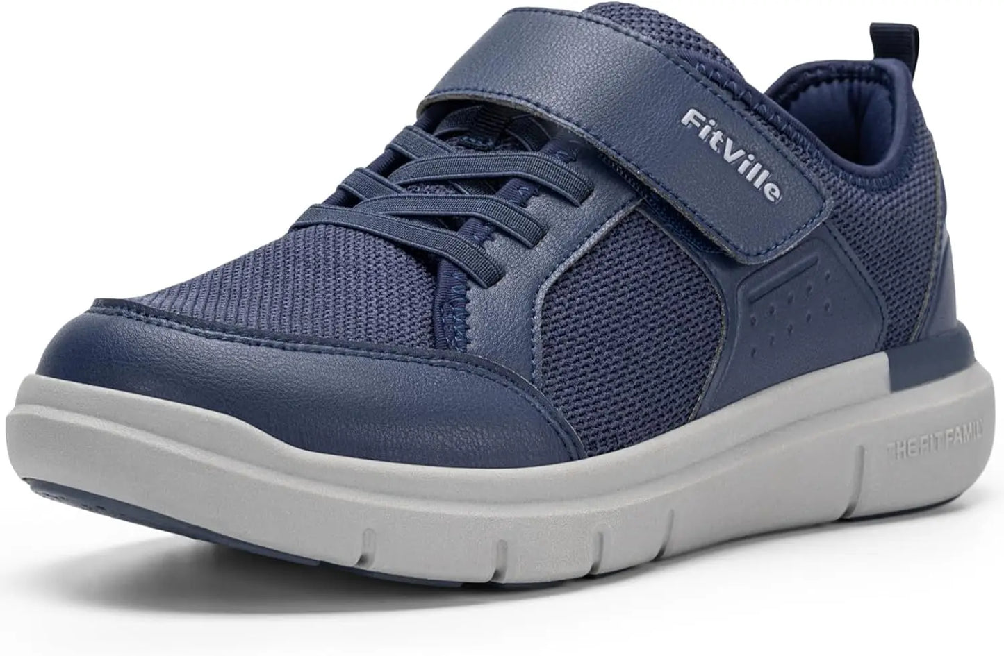 FitVille Wide Toe Box Diabetic Walking Shoes For Men Lightweight Non-Slip Breathable Casual Shoe For Swollen Feet Outdoor
