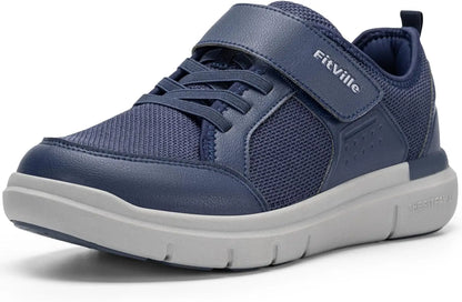 FitVille Wide Toe Box Diabetic Walking Shoes For Men Lightweight Non-Slip Breathable Casual Shoe For Swollen Feet Outdoor