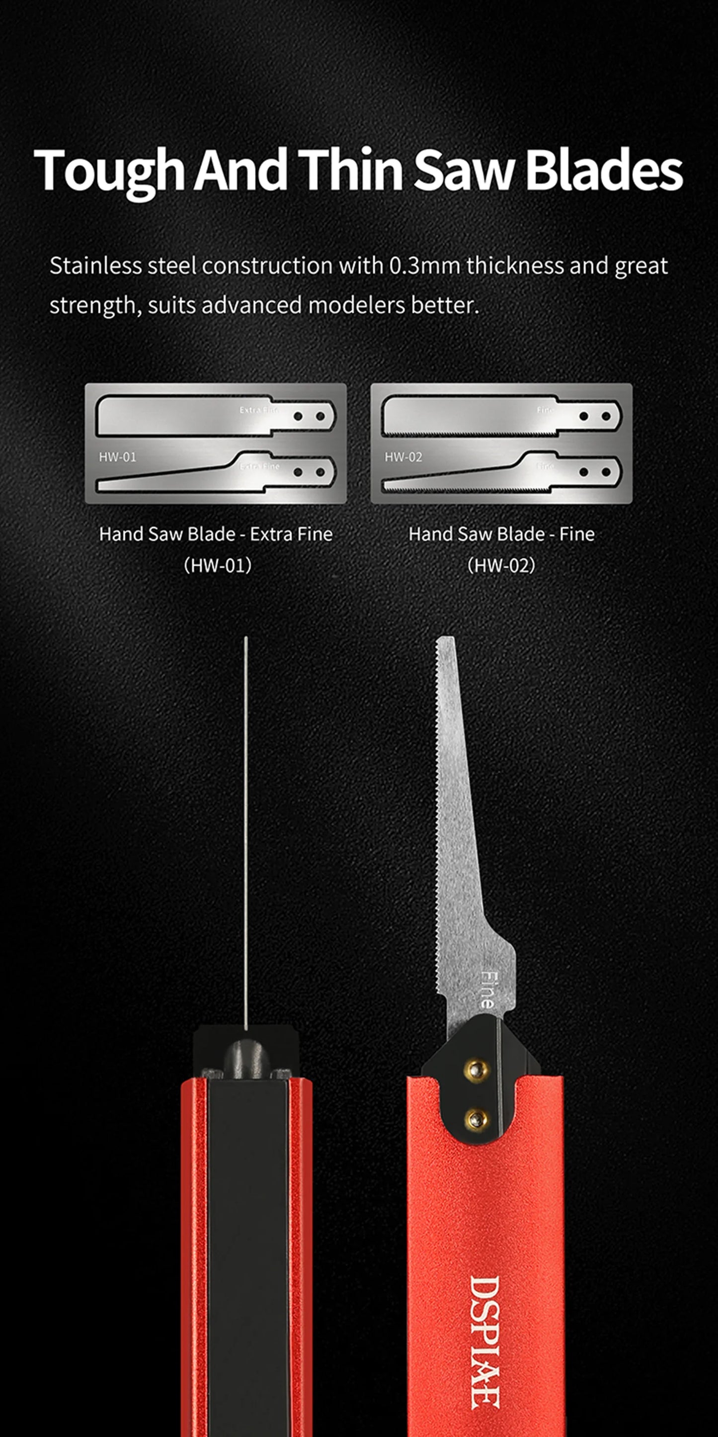 DSPIAE AT-HW Aluminium Hands Saw Military Model Making Tool Assembly Retrofit Gundam Hobby DIY