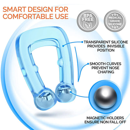 Anti Snoring Device Stop Snore Nose Clip Device Magnetic Anti Snoring Nasal Dilator Easy Breathe Improve Sleeping for Men/Women