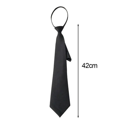 Ties Preppy Style Men Women Black Necktie  Retro Solid Silky Narrow Neck Tie Slim Smooth Wedding Graduation Decoration