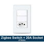 Zemismart Zigbee Smart 10A 20A Brazil Socket Light Switch with Outlets Work with Tuya Smart Life App Alexa Google Home Control