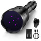 UniqueFire 50W UV500 365NM Black Light LED Flashlight High Power and Long Range Grade Beam Best for Professional/Commercial Use