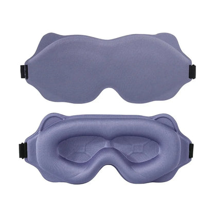 Adjustable 3D Contoured Sleep Mask Breathable Light Blocking Eye Shade Non Pressure Blindfold for Travel Night Sleeping Rest
