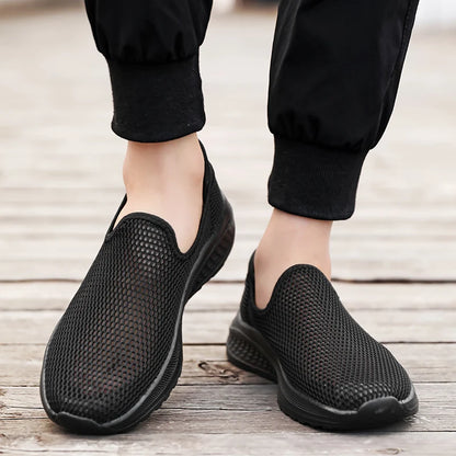 Outdoor Mesh Men Loafers Summer Man Casual Shoes Platform Walking Sneakers Comfortable Breathable Running Jogging Sport Shoes