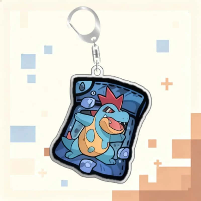 Keychain for Pokemon Kangaskhan Blastoise Acrylic Homemade Cartoon Anime Backpack Pendant Decoration Collection Fans Gift 5cm