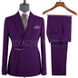 Elegant 2-Piece Men's Suit Slim Fit  Blazer And Pants Set for Wedding Groom Tuxedo Business Party