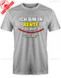 Ich Bin in Rente Du Nicht Rentner T-Shirt Funny Pattern Print Tees Summer Fashion Casual Comfortable Soft Cotton Short-sleev Top