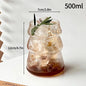 1/6pcs Japanese Glass Cup Milk Coffee Glass Mug Transparent Mug Beer Ins Water Drinking Cup Kitchen Accessory Water Glass Cups