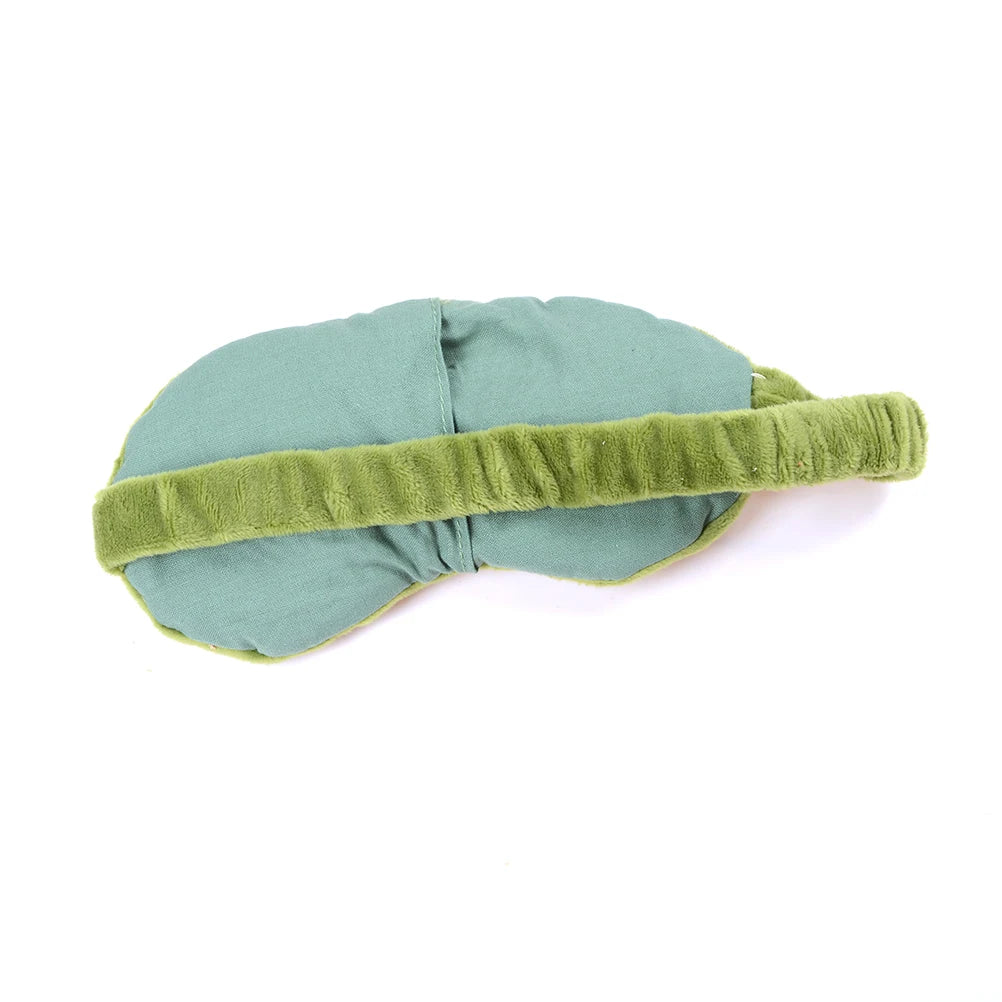 1PC Green 3D FROG Sleeping Mask Eyeshade Plush Eye Cover Travel Cartoon Eyeshade for Eye Travel Relax Sleeping Gift