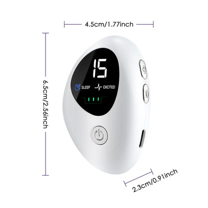 Microcurrent Sleep Aid Device CES Palm 15 Level Pluse Stimulation Massager Sleep Instrument for Insomnia Stress Anxiety Relief