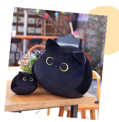 10/30CM Cute White Black Cat Plush Toys Soft Pillow Kawaii Kitten Cat Cartoon Stuffed Animals Cushion Decoration Pendant Gift