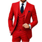 Slim Fit 3-Piece Men's Suit Set for Office Formal Business Wedding Groom Tuxedos Jacket Vest Pants Casual Male Men Clothing