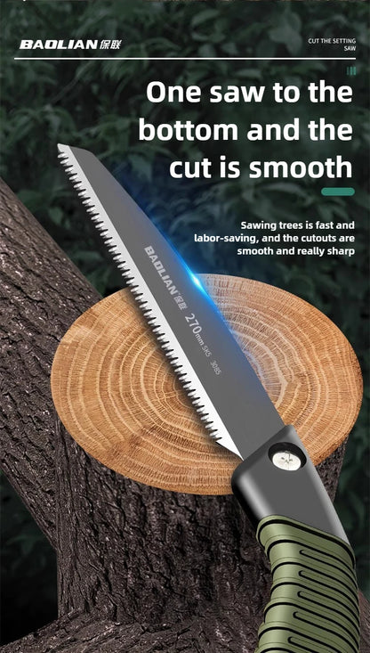 BAOLIAN Hand Saw , Japanese Style Saw, Tree Sawing Tool , Garden Logging Tool , Woodworking Saw , Household Small Handheld Tool
