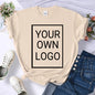 Custom DIY LOGO Women T-Shirt Summer Y2K Streetwear Comfortable Female Short Sleeves Crewneck Customized Pattern Tee Tops