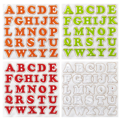 26pcs Small Letter Embroidered Patches Self-Adhesive Fabric Stickers Patche For Fabric, Clothes, Hat, Socks, Jeans,Backpacks