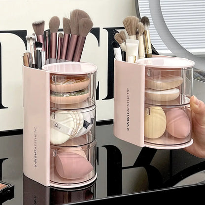Hair Accessories Organizer Acrylic Storage Box Clear Hair Tie Organizer for Headband Makeup Brush Holder Desk Jewelry Organizer