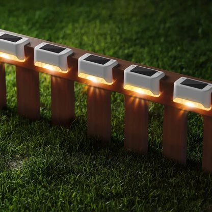 1~20PCs Solar Deck Lights Outdoor Waterproof LED Fence Lights Garden Step Lamp for Patio Stairs Railing Pathway Fences