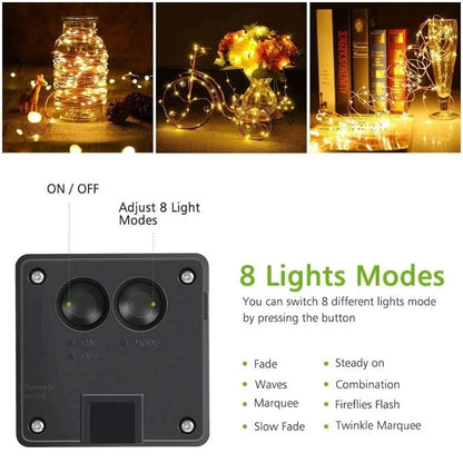 32M Solar LED Light Outdoor Festoon Lamp Garden Fairy Light String Led Twinkle Waterproof Lamp Christmas Garland Yard Decoration