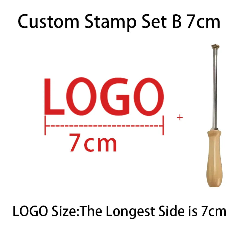 Personalized Leather Stamp Custom Logo Branding Iron Stamps Heating Brass Embosser Seals DIY Wood Cake Hamburger Craft Handmade