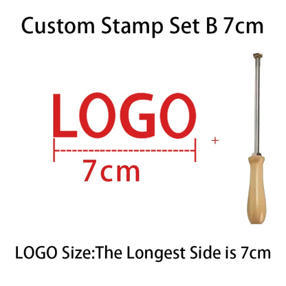 Personalized Leather Stamp Custom Logo Branding Iron Stamps Heating Brass Embosser Seals DIY Wood Cake Hamburger Craft Handmade