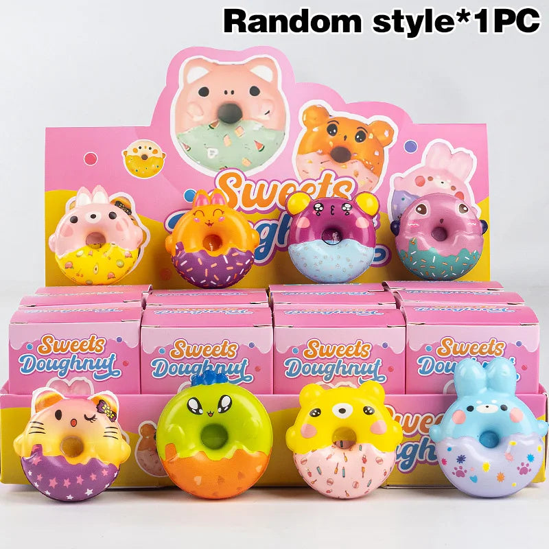 Funny Desktop Ornament Random Squishy Simulation Food Pizza Capybara Stress Ball Accessories Anti-stress Fidget Desk Decoration