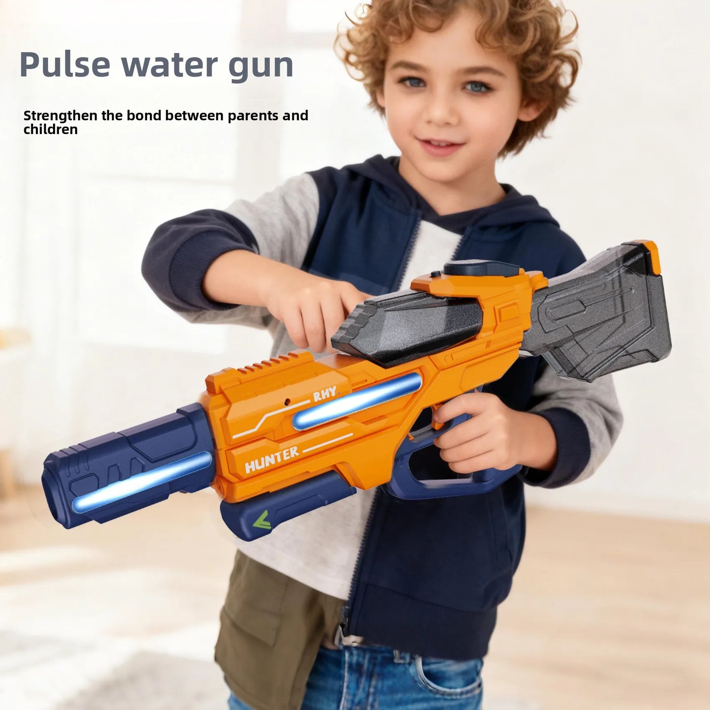 Electric Water Gun Large Capacity Squirt Gun Pulse Continuous Firing Watergun Integrated Manual and Automatic Water Gun Pool Toy