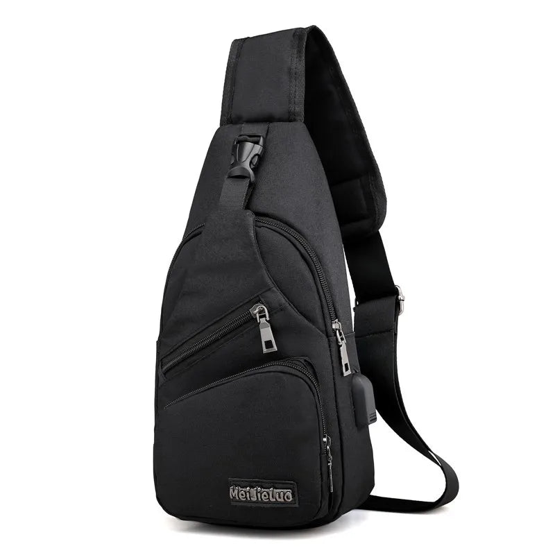 Chest Bag Men's One Shoulder Crossbody Bag Large Capacity Outdoor Sports Leisure Fashion Small Shoulder Bag Backpack Men's