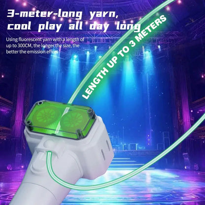 New String Rope Glow in The Dark String Rope Launcher Luminous Portable Handheld String Stress Relief Toy For Kids Party Gift