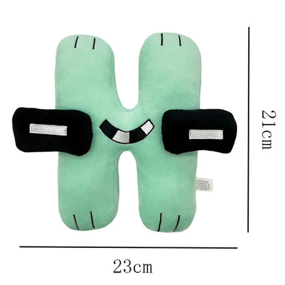 T Alphabet Lore Plush Toys Anime Doll Kawaii 26 English Letters Stuffed Toys Kids Enlightenment Montessori Plush Toy Doll Gifts