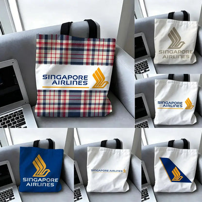 Singapore Airlines Storage Bags Handbag Women Casual Underarm Top Handle Bag Lady Shopping Travel Bags