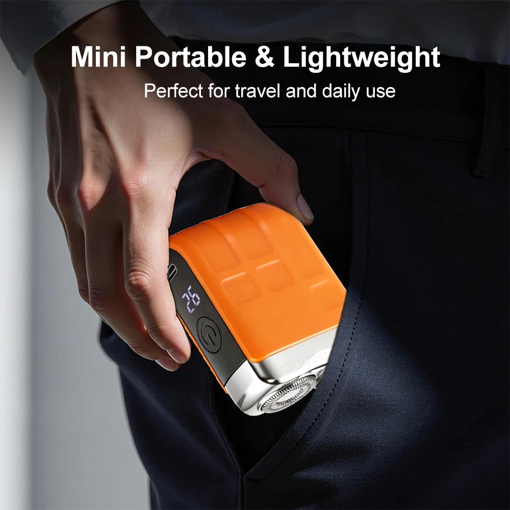 Electric Shaver for Men Portable Smart Facial Beard Trimmer Double Head Shaver Rechargeable Wet Dry Electric Razor