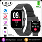 LIGE Smart Watch Answer/Make Call 1.85" Smartwatch for Android iOS Heart Rate Sleep Monitor Pedometer Waterproof Fitness Watches