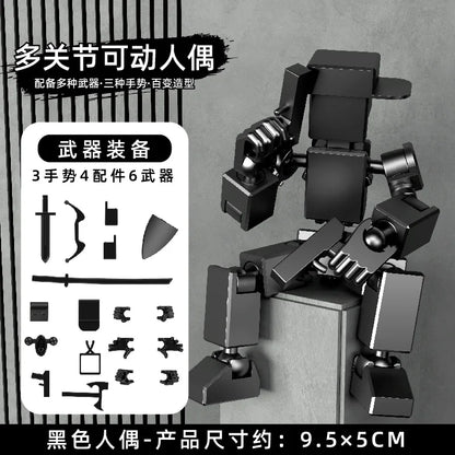 13 Action Figures Toys with Multiple Accessories Mini Action Figure Dummy Robot Assembly Completed Home Desk Decoration