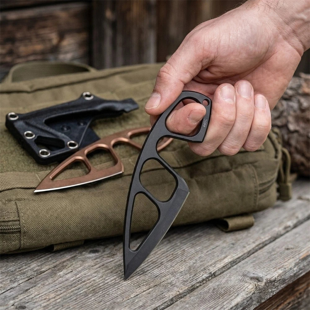 2.4 Inch Lightweight Outdoor Fixed Blade Knife with Sheath, Portable Daily Fruit Peeling Knife Box Opening Multi Tool