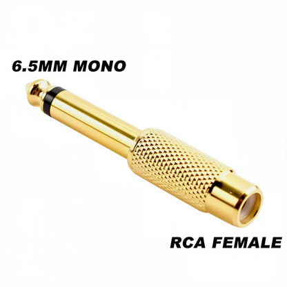 5pcs 6.35/6.5mm Male to 3.5mm Audio Stereo Mono Jack Female To Male Audio Jack Connector Adapter Converter Speaker