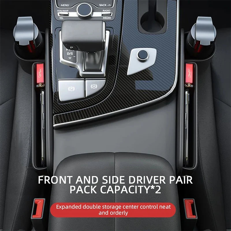 Leather Car Seat Sewn Gap Crevice Slot Storage Box Cup Holder For BMW E46 F30 E60 E90 F10 X5 E70 E39 E36 E87 X7 E92 E91 E28 X3 X