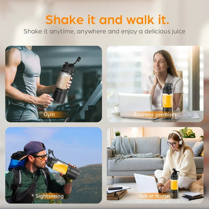 Portable Juicer Blender 700ML USB Rechargeable 6000mAh ice crusher Fresh juice Fruit Milkshake Smoothie for kitchen Outdoor